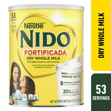 Nestle Nido Fortificada Powdered Drink Mix, Dry Whole Milk Powder, 56.4 oz