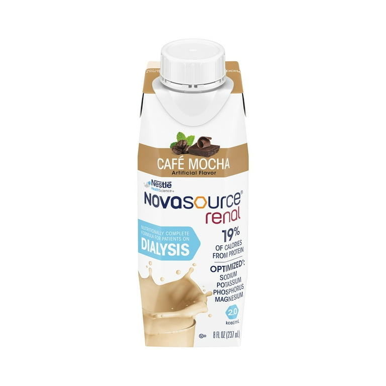 Nestle Novasource Renal Nutritionally Complete Formula Café Mocha Flavor 8  oz Carton