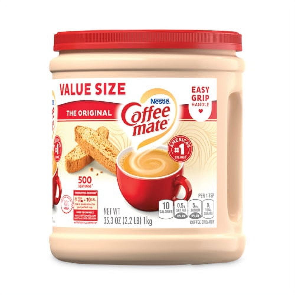 Coffee-mate Powdered Creamer Value Size, Original, 35.3 oz Canister, 6/Carton, Each