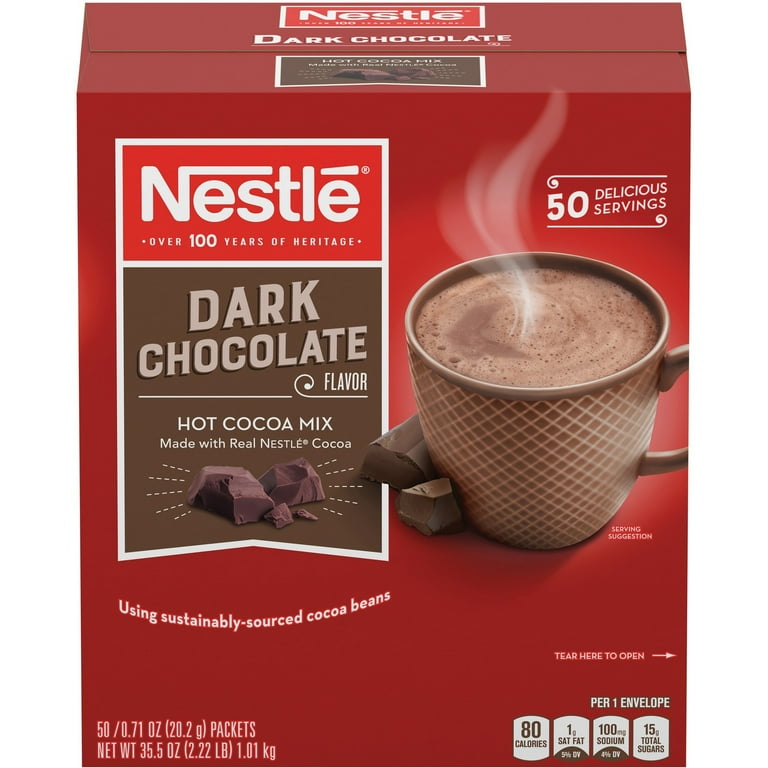 Nestle Professional Dark Chocolate Hot Cocoa Mix, Single Packets
