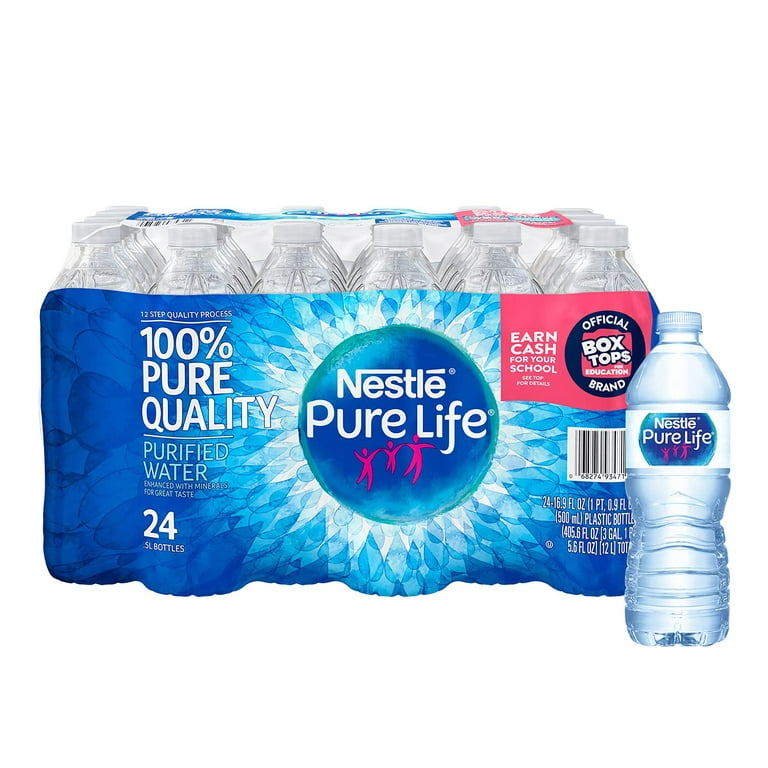 Pure Life Purified Bottled Water, 700 ml 24-Pack