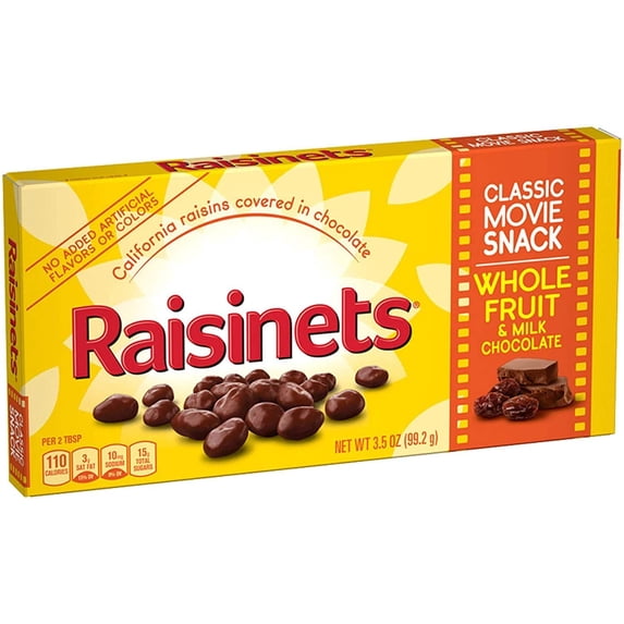 Nestle Raisinets Milk Chocolate On the Go Concession Box, 3.5-Ounce Boxes Pack of 18 by Raisinets