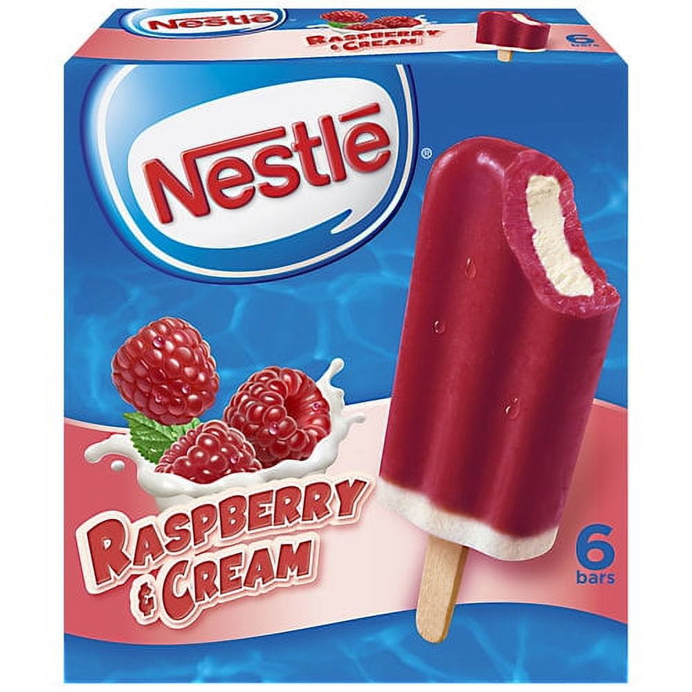 Nestle Raspberry & Cream Frozen Dairy Dessert Bars, 6 ct, 16.1 fl oz ...