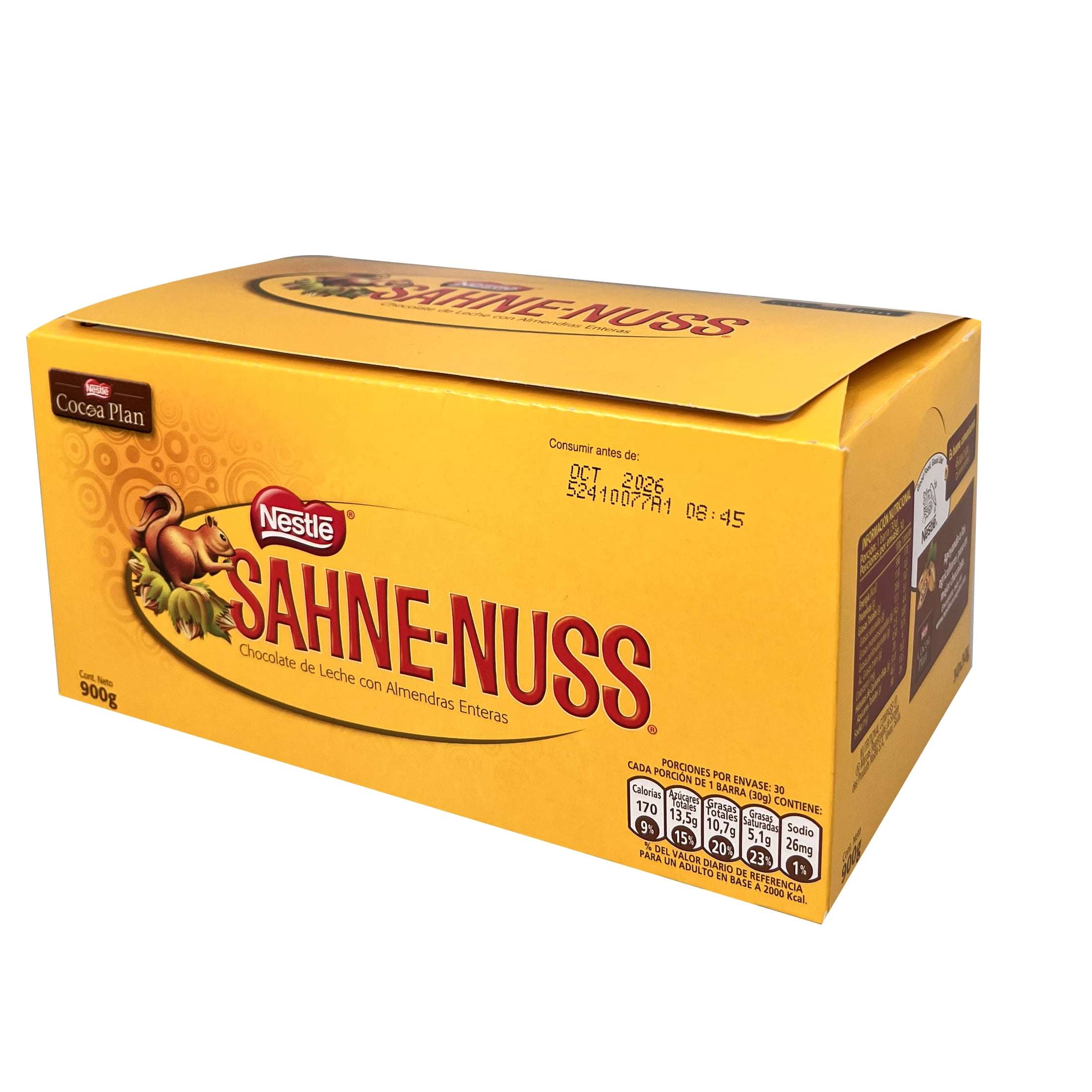 Nestle Sahne Nuss Milk Chocolate Bar with Whole Roasted Almonds, 30 ...