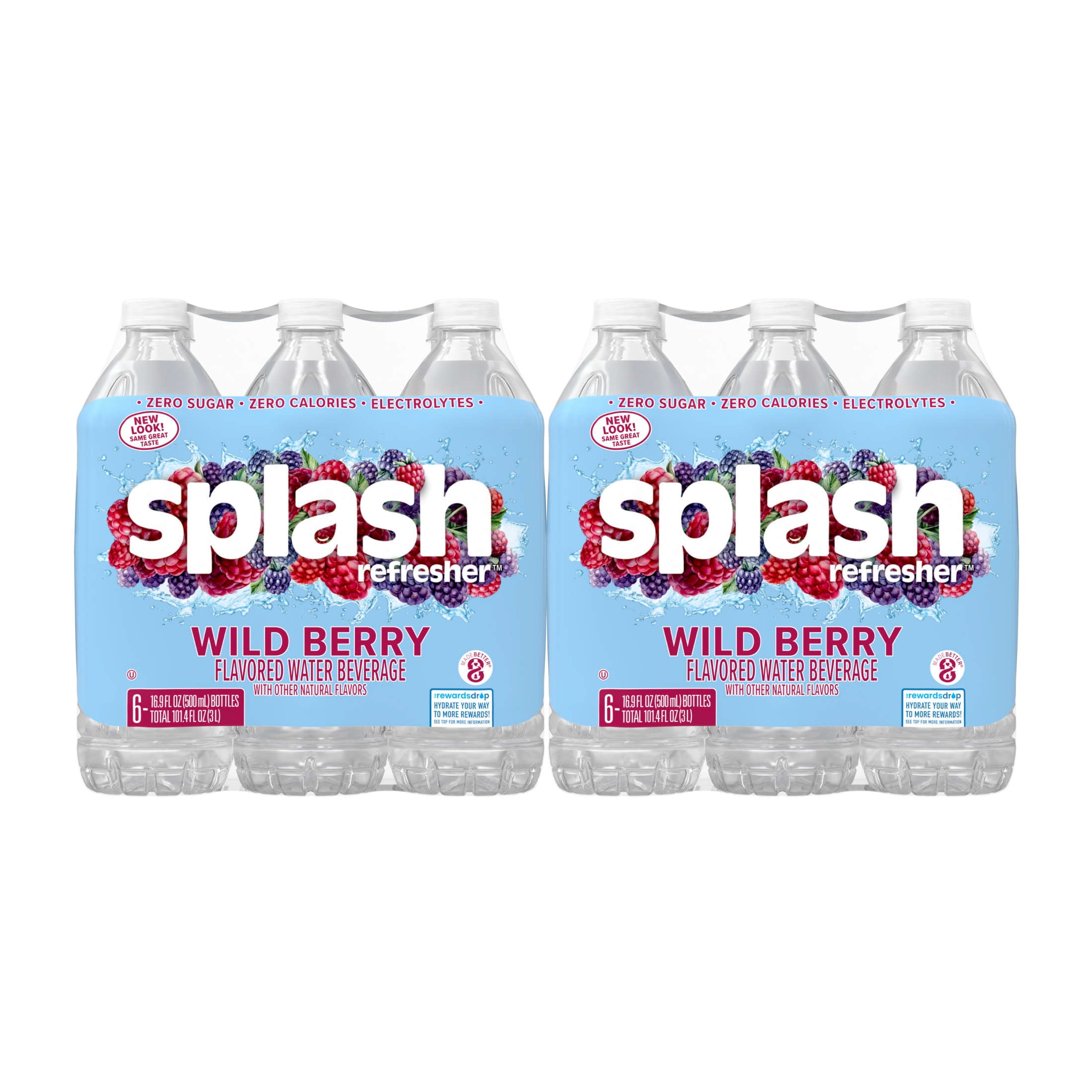 Nestle Splash Natural Wild Berry Flavored Water, 16.9 Fl. Oz., 24 Count