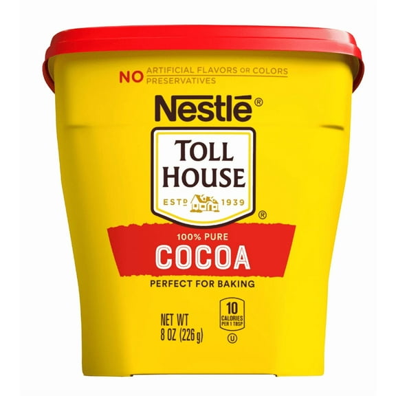 Nestle Toll House 100% Pure Cocoa, Deep Chocolate Flavor Poweder, 8 oz Box (Pack of 2)