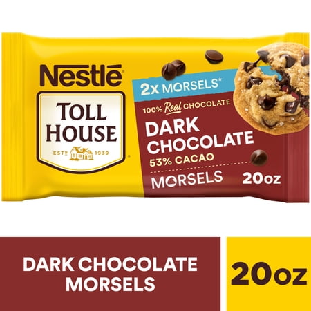 Nestle Toll House Dark Chocolate Regular Baking Chips, 20 oz Bag