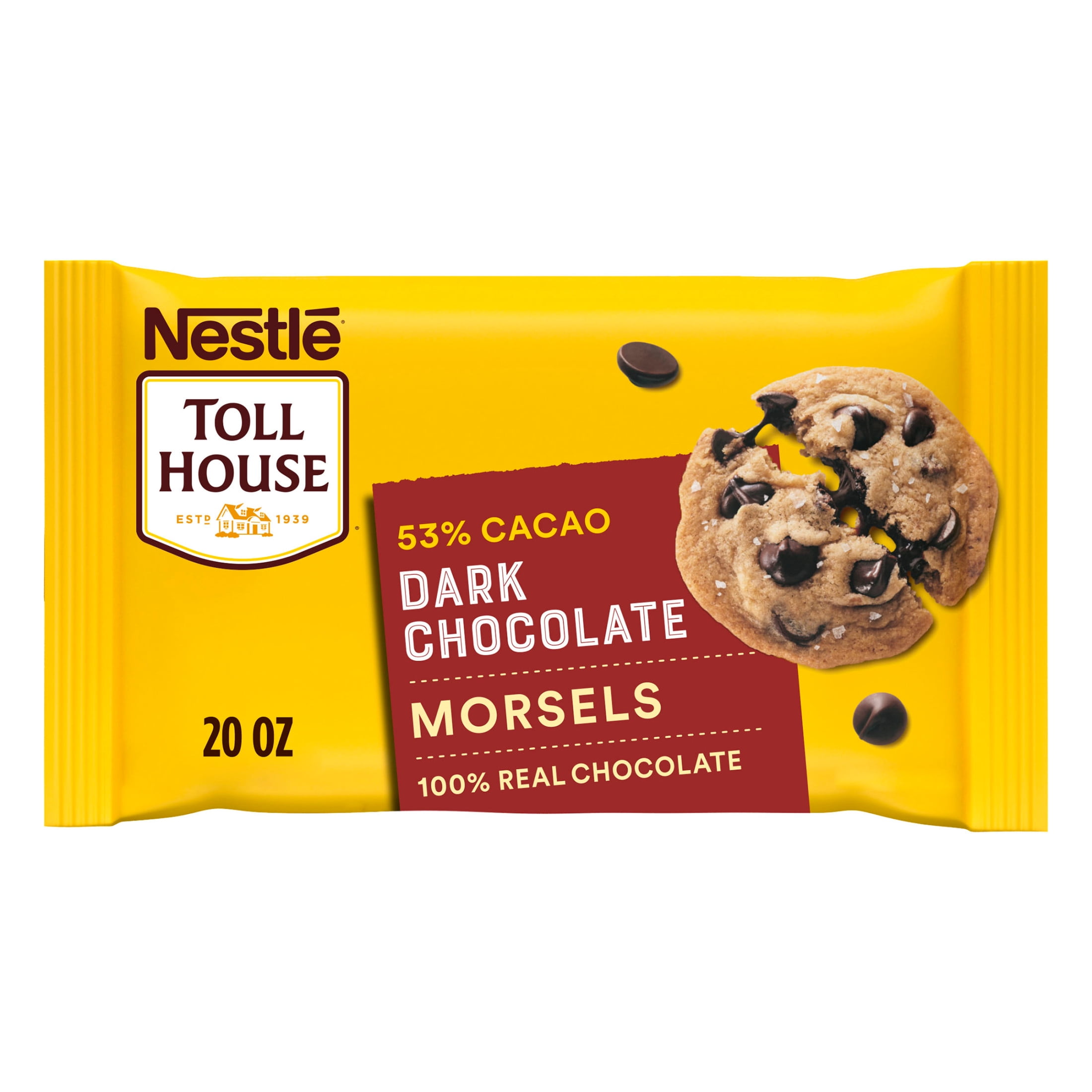 Nestle Toll House Dark Chocolate Regular Baking Chips, 20 oz Bag