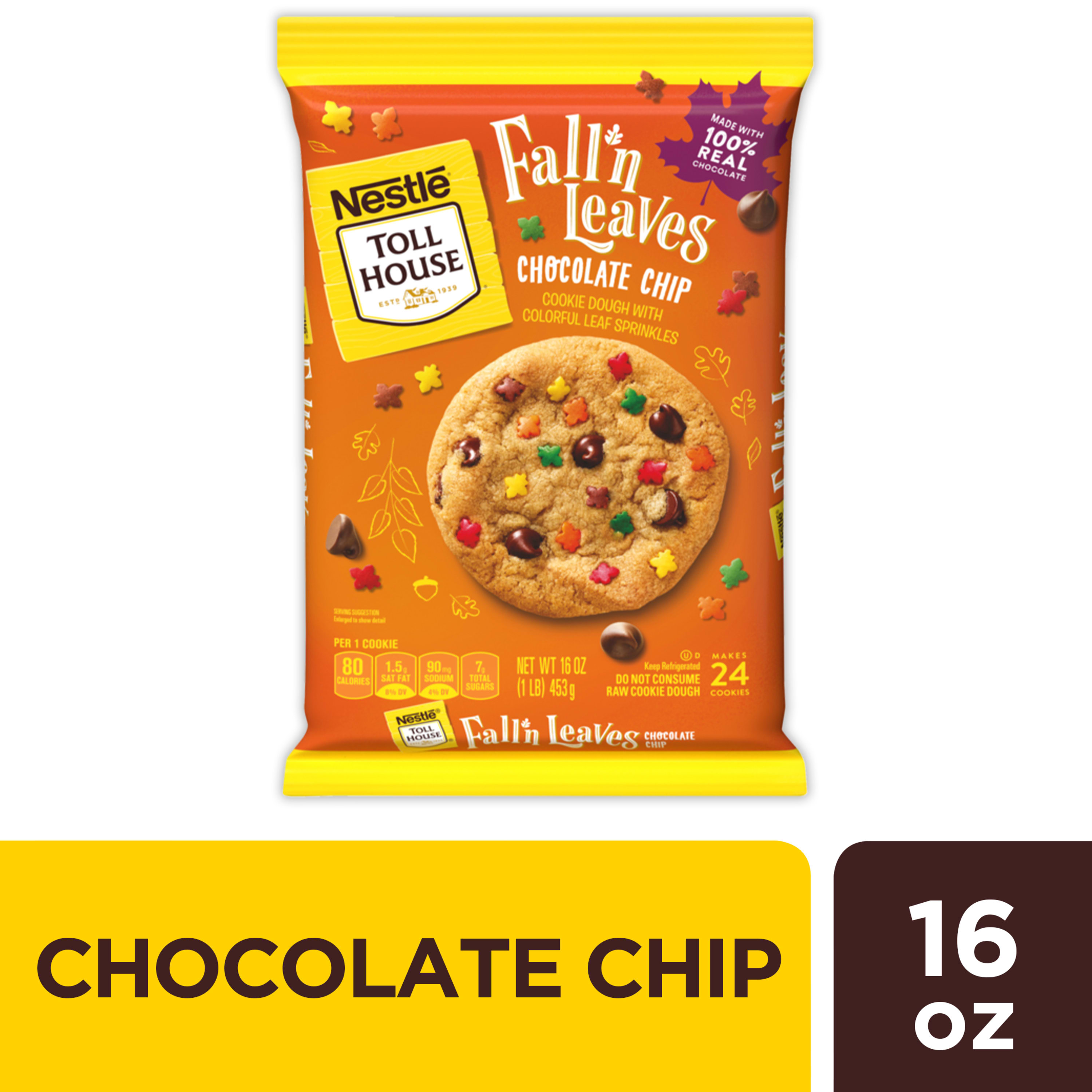 Nestle Toll House Fall'n Leaves Chocolate Chip Cookie Dough 0.999 lb. - image 1 of 10