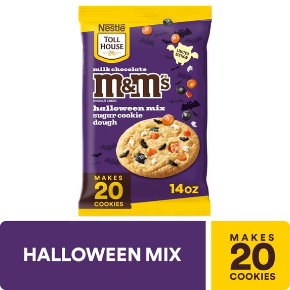 Nestle Toll House Ready to Bake M&M's Ghoul’s Mix Milk Chocolate Sugar Cookie Dough, 1 Package, 14 oz