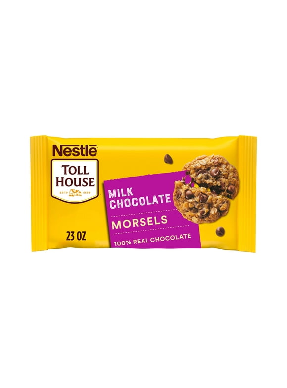 Nestle Toll House Milk Chocolate Baking Chips, Regular Size Morsels, 23 oz Bag