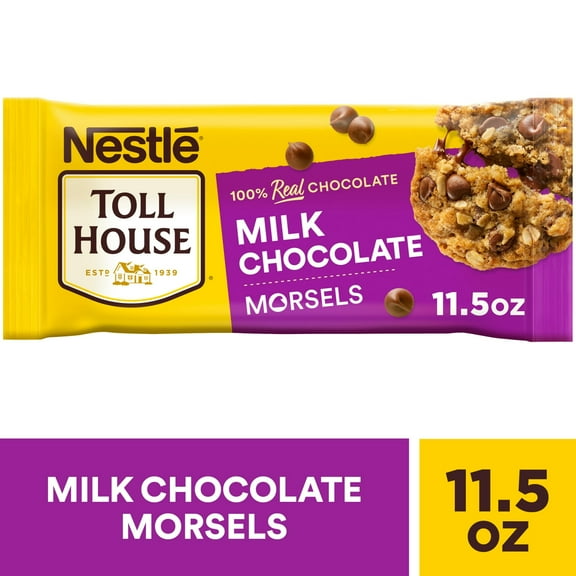 Nestle Toll House Milk Chocolate Regular Baking Chips, Morsels, 11.5 oz Bag pack of 2