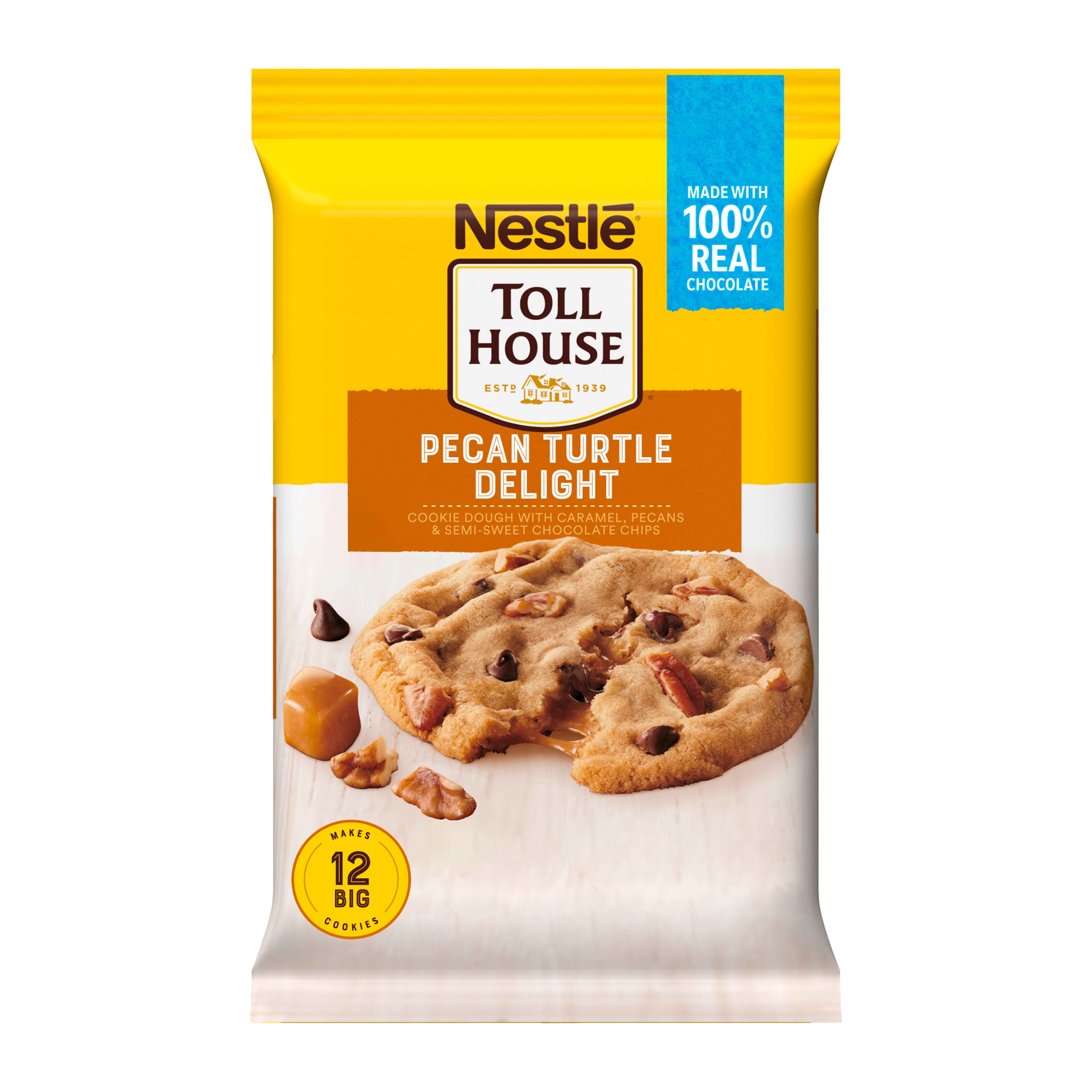 Nestle Toll House Pecan Turtle Delight Cookie Dough 16 Oz Walmart Com