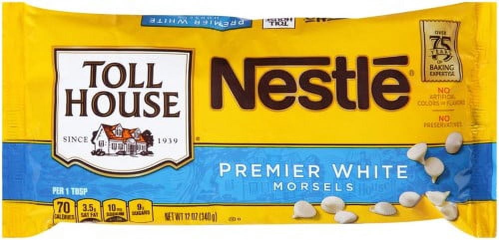 Nestle Toll House Premier White Baking Chips  Morsels  12 Oz Bag (Pack of 4)