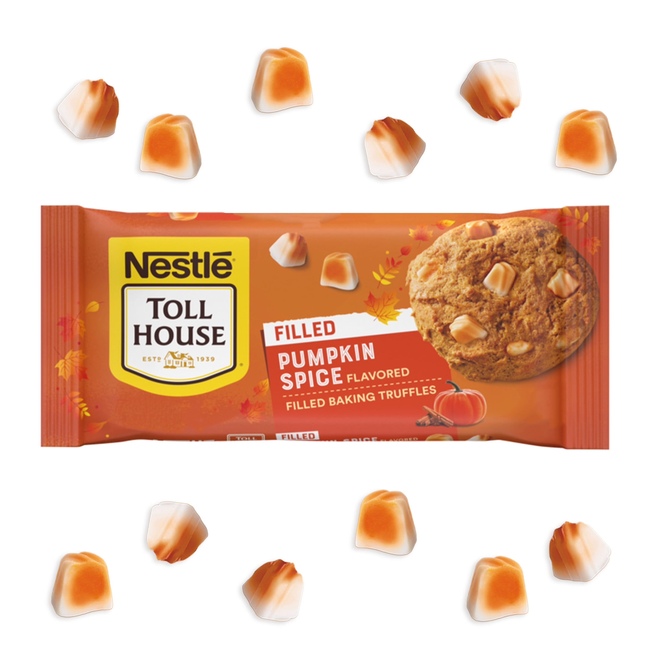 Nestle Toll House Pumpkin Spice Flavored Filled Baking Truffles 9 oz ...