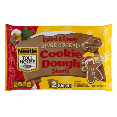 Nestle Toll House Rolled & Ready Gingerbread Cookie Dough Sheets 16 Oz.