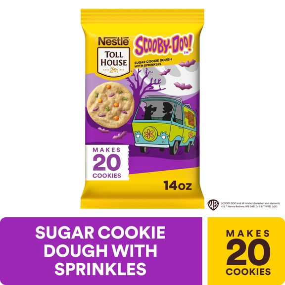 Nestle Toll House Scooby Doo Sugar Cookie Dough, Scooby Snacks, Halloween Cookies, 20 Cookies 14 oz