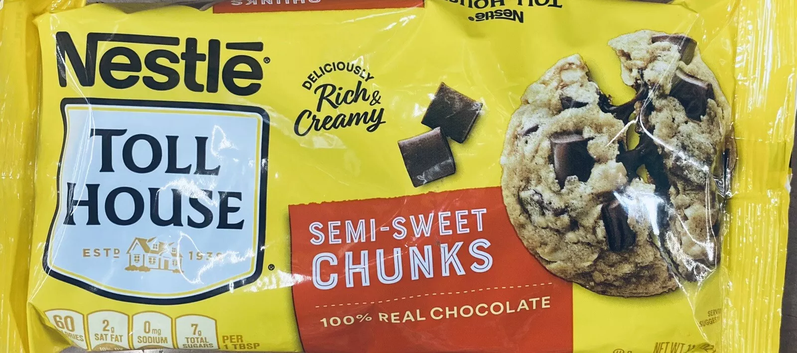 Nestle Toll House Semi Sweet CHUNKS Baking Chocolate Chips 12 oz Bag FREE SHIP