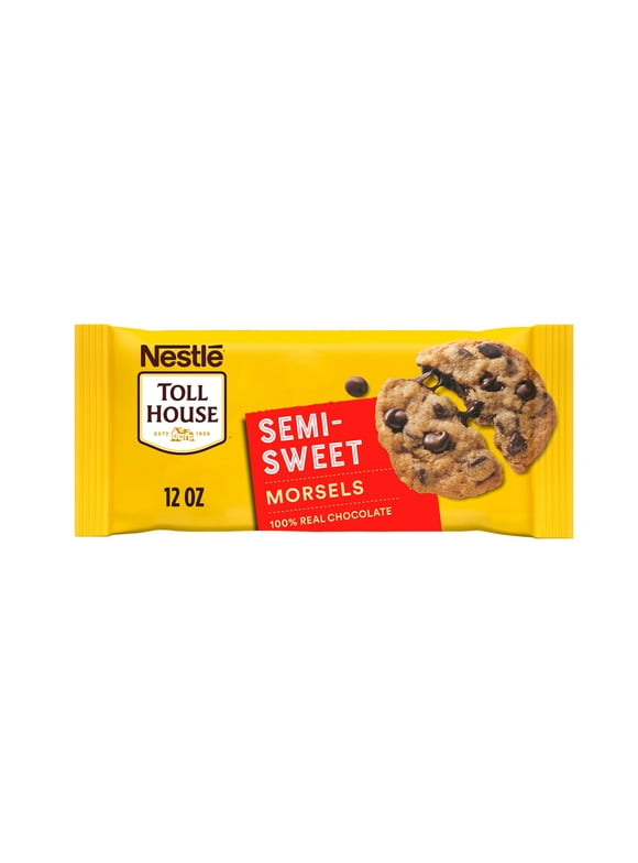 Nestle Toll House Semi-Sweet Chocolate Baking Chips, Regular Size, 12 oz Bag