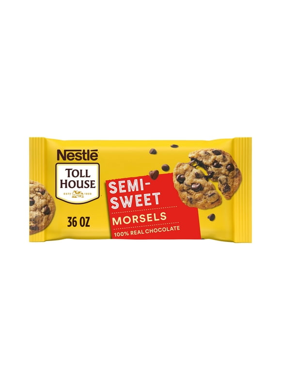 Nestle Toll House Semi Sweet Chocolate Baking Chips, Regular Size Morsels, 36 oz Bag