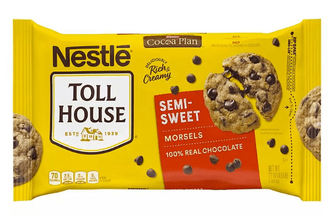 choco⭐︎chip Nestle Toll House Semi-Sweet Chocolate Chips (72 oz.) - Walmart.com