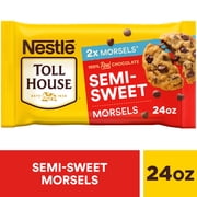 Nestle Toll House Semi Sweet Chocolate Regular Baking Chips, Morsels for Baking, 24 oz Bag