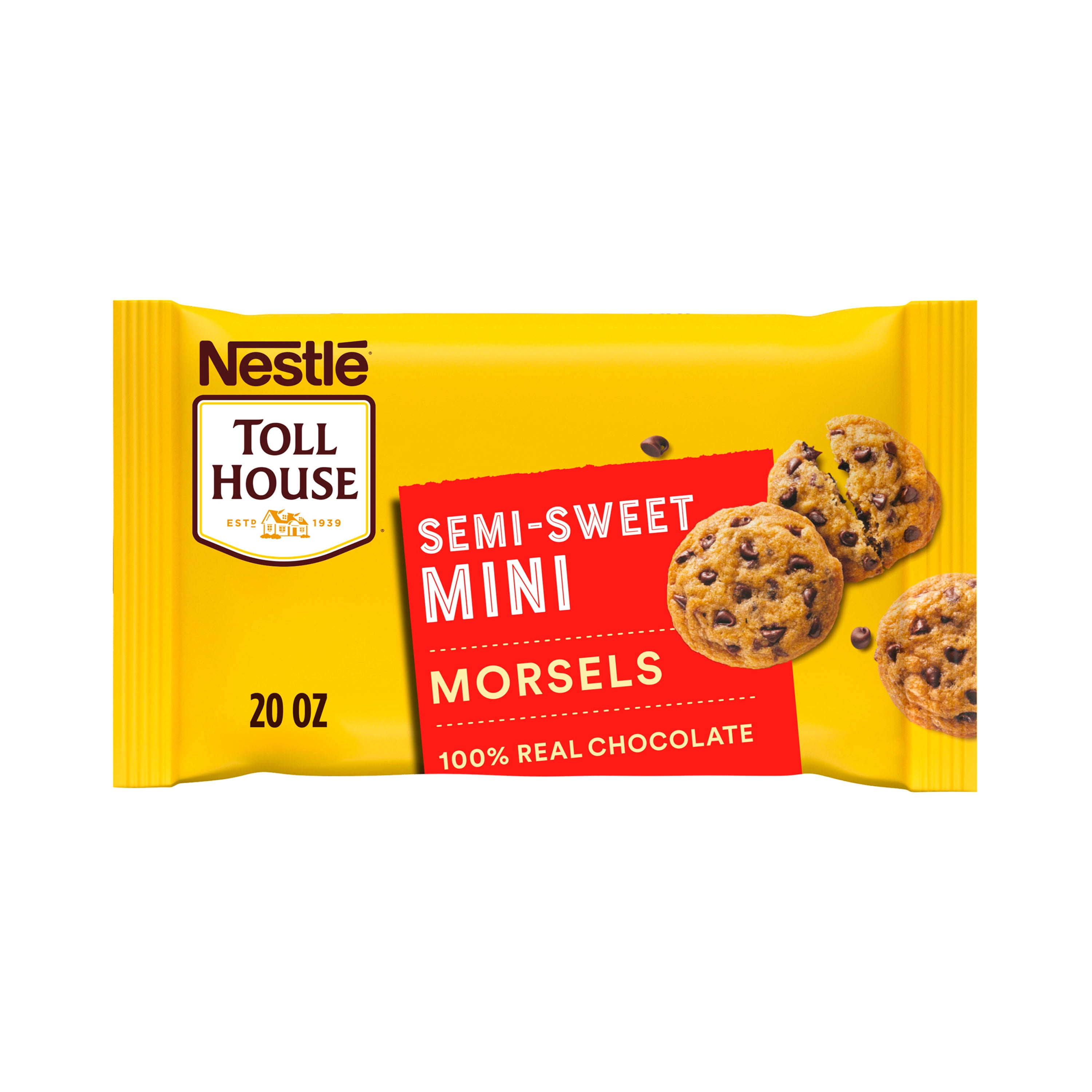 Nestle Toll House Semi Sweet Mini Chocolate Baking Chips, Mini Size Morsels, 20 oz Bag