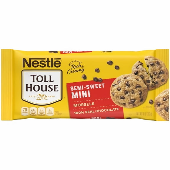 Nestle Toll House Semi-sweet Chocolate Chip Mini Morsels 10 oz. Bag (Pack of 5)