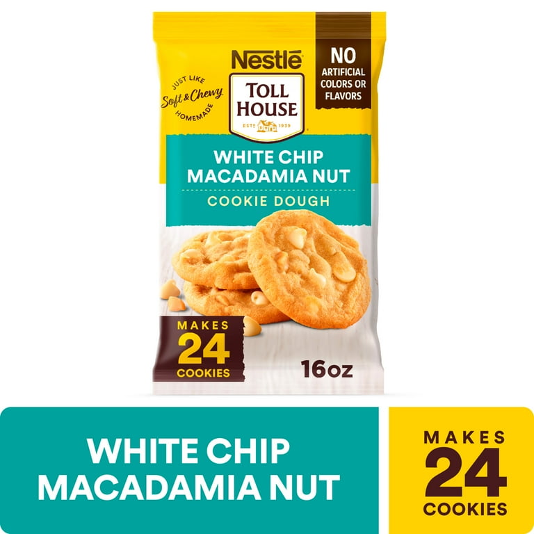 Nestle Toll House Ready Bake White Chip Macadamia Nut Cookie Dough