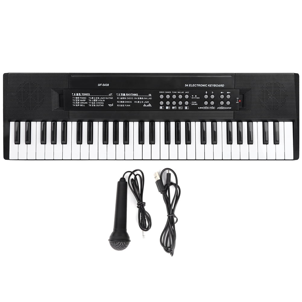 NestledNature 54‑Key Piano Keyboard,Electronic Organ Microphone And Recording Function 54‑Key Piano Keyboard BF‑5438,54‑Key Keyboard