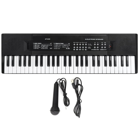 NestledNature 54Key Piano Keyboard,Electronic Organ Microphone And Recording Function 54Key Piano Keyboard BF5438,54Key Keyboard