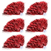 NestledNature Cheerleading Pom Poms,6pcs 7 Colors Cheerleader Pom Poms Squad Cheer Sports Party Dance Useful Accessories, Chear Poms