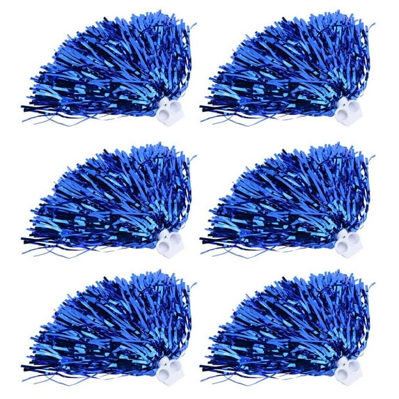 NestledNature Cheerleading Pom Poms,6pcs 7 Colors Cheerleader Pom Poms Squad Cheer Sports Party Dance Useful Accessories, Chear Poms