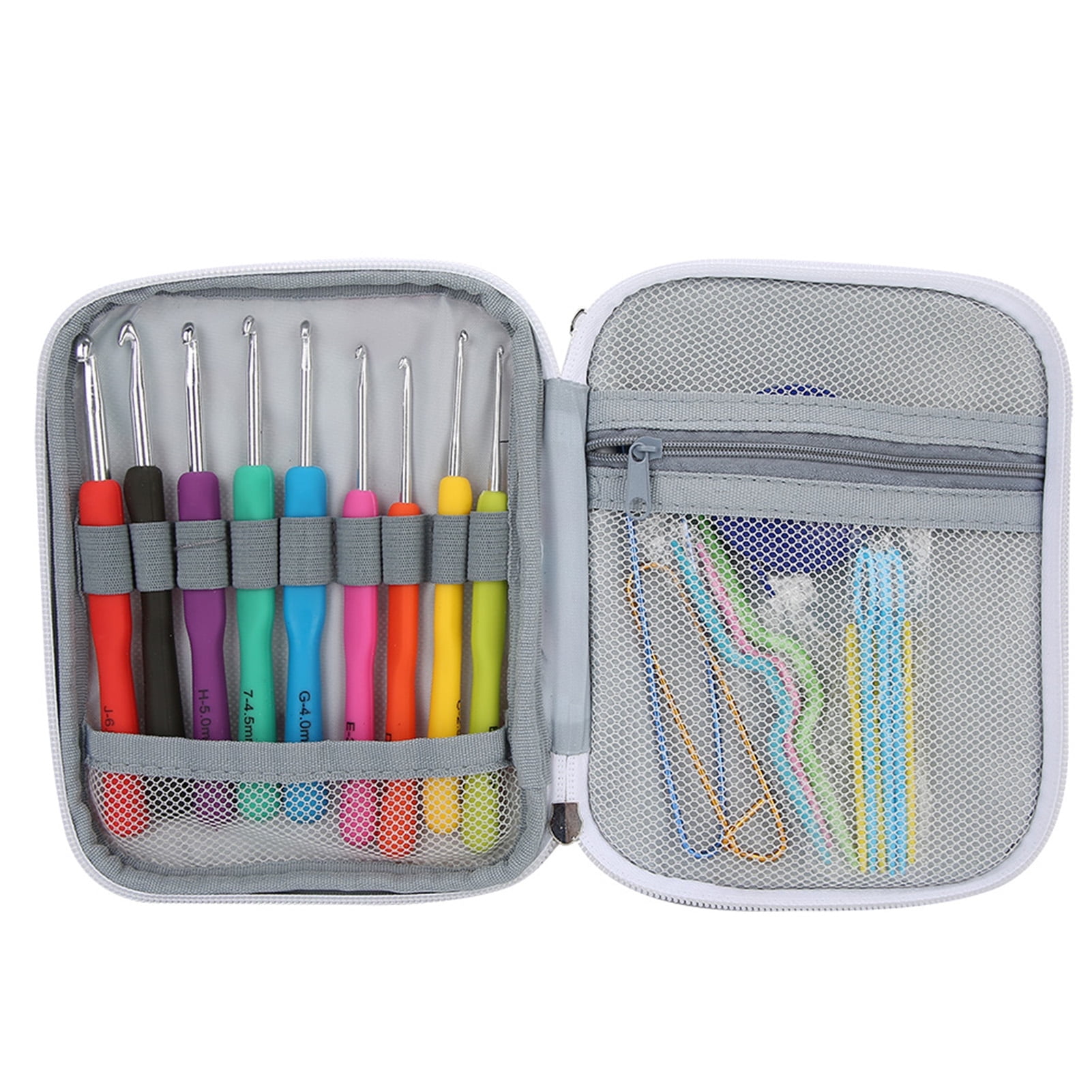 NestledNature Crochet Hooks Set, Ergonomic Soft Grip Handles Knitting Kits, 72Pcs Crochet Hooks Knitting Tools Set Storage Case Accessory For Crochet Beginners