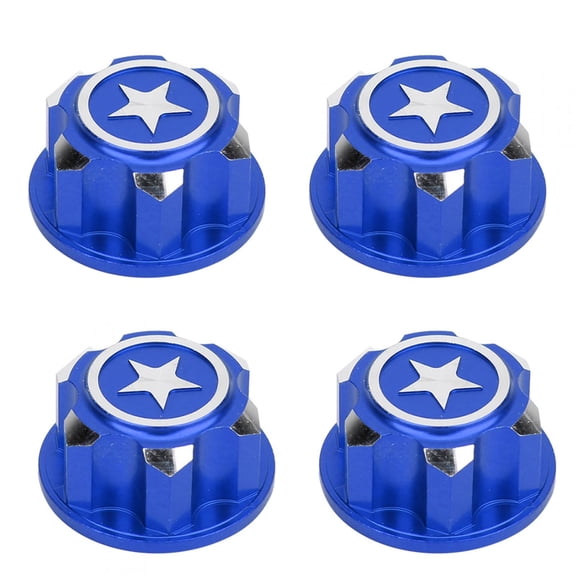 NestledNature Hex Wheel Mount Nut Set,4PCS Aluminium Alloy Metal 17mm Hex Wheel Mount Nuts Set Fit For X MAXX Summit RC Car,17mm Hex Wheel Mount Nut