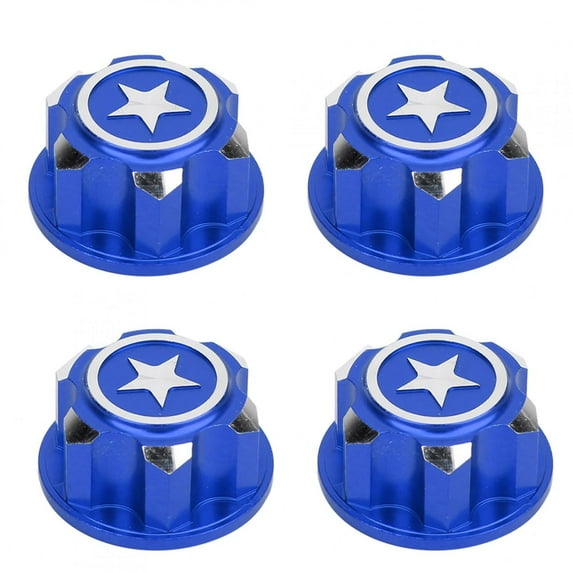NestledNature Hex Wheel Mount Nut Set,4PCS Aluminium Alloy Metal 17mm Hex Wheel Mount Nuts Set Fit For X MAXX Summit RC Car,17mm Hex Wheel Mount Nut