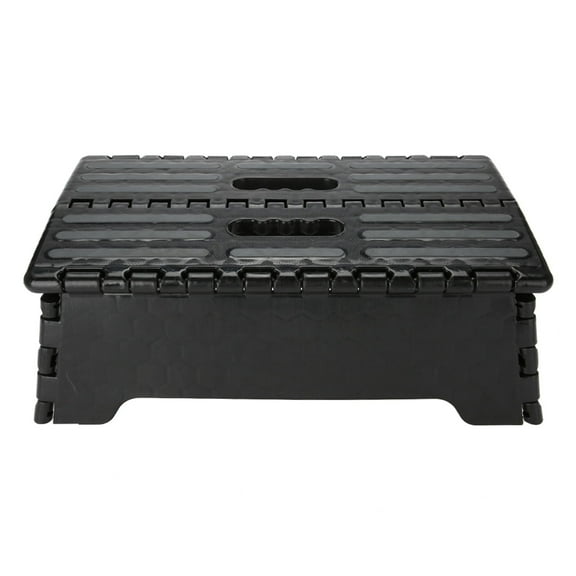 NestledNature Portable Folding Black Step Stool - Convenient Step Ladder For Elderly, Pregnant, Bathroom, And Travel Use, Lightweight And Sturdy Design