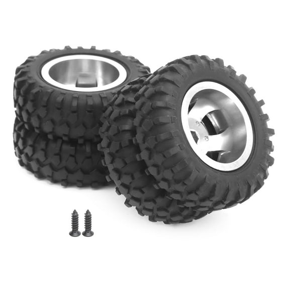 NestledNature RC Truck Tire: 2Pcs RC Rear Twin Tire Wheel Tyre, 55mm Dia, Fit For WPL D12 1/10 Remote Control Truck