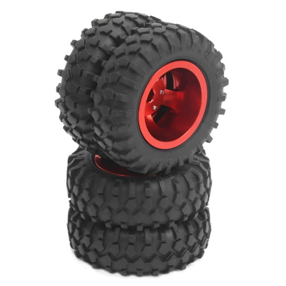 NestledNature RC Truck Tire: 2Pcs RC Rear Twin Tire Wheel Tyre, 55mm Dia, Fit For WPL D12 1/10 Remote Control Truck