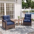 thumbnail image 1 of NestNook 3-Piece Wicker Patio Furniture Set with Side Table, High-Back Deep Seating Outdoor Porch Furniture for Balcony, Deck, Backyard, 1 of 9