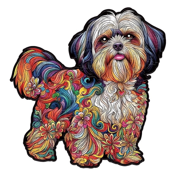 Nestologi Shih Tzu Dog Premium Wooden Jigsaw Puzzle for Adults - Large - 5 Hours to Complete