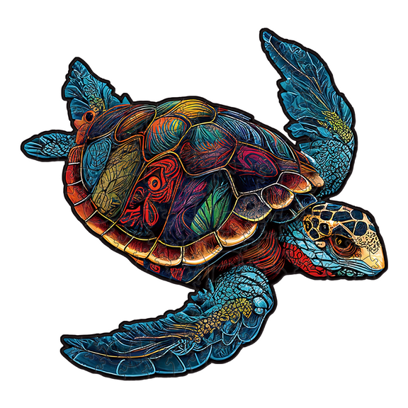 Nestologi Sea Turtle Premium Wooden Jigsaw Puzzle for Adults - Large - 5 Hours to Complete