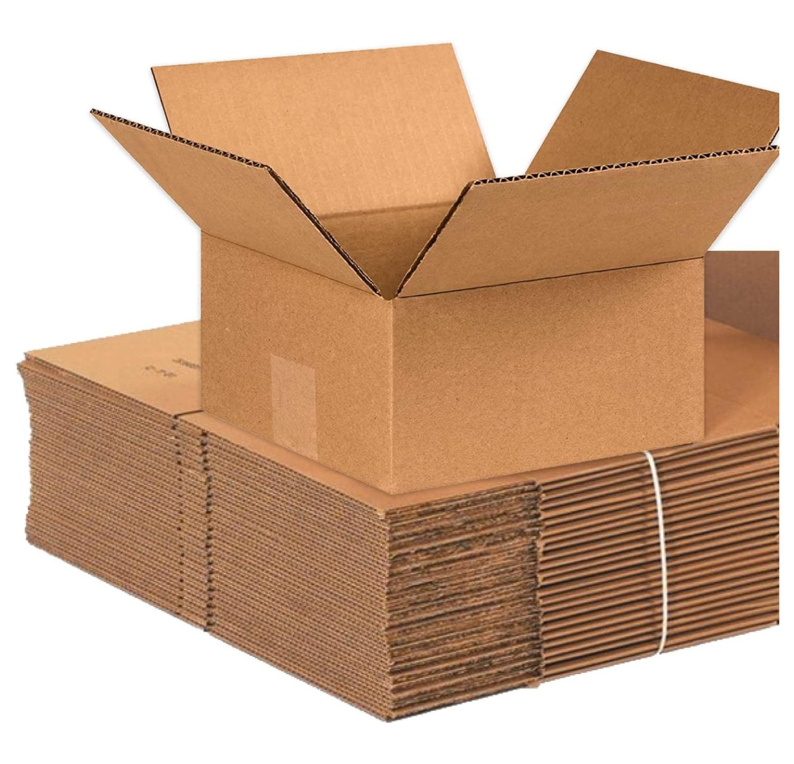 Nestora Shipping Boxes Flat 8"L x 8"W x 4"H, 25Pack Corrugated Cardboard Box for Packing