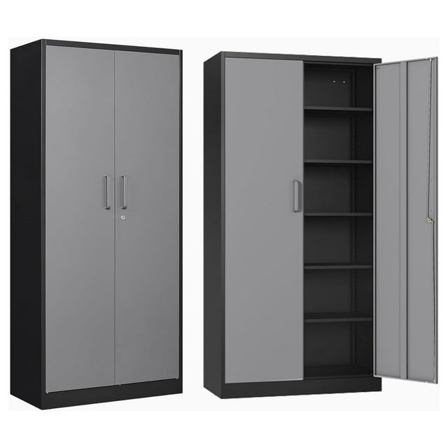 Nestora Storage with Doors and Shelves,71" Metal Storage