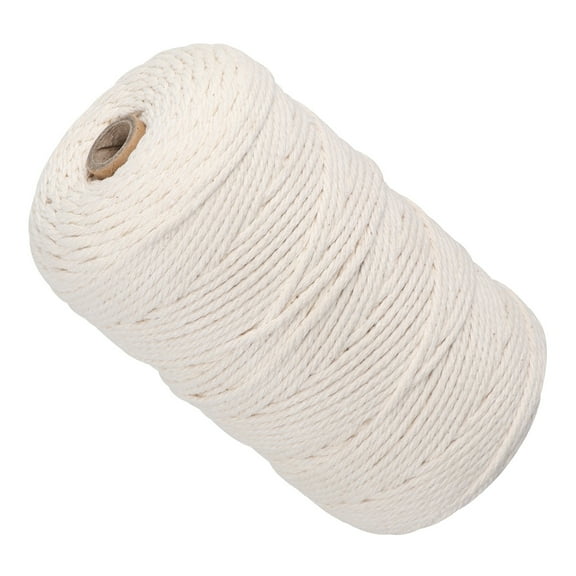 SHOWERORO Cotton Macrame Rope Beige 1 Roll