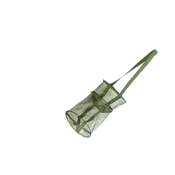 Net Baits Storage Cage for Keep Crayfish Minnows Fish Trap Fishing Basket Bucket Foldable Fishing Net Holder