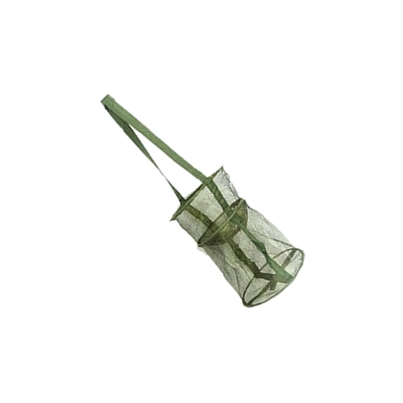 Net Baits Storage Cage for Keep Crayfish Minnows Fish Trap Fishing Basket Bucket Foldable Fishing Net Holder