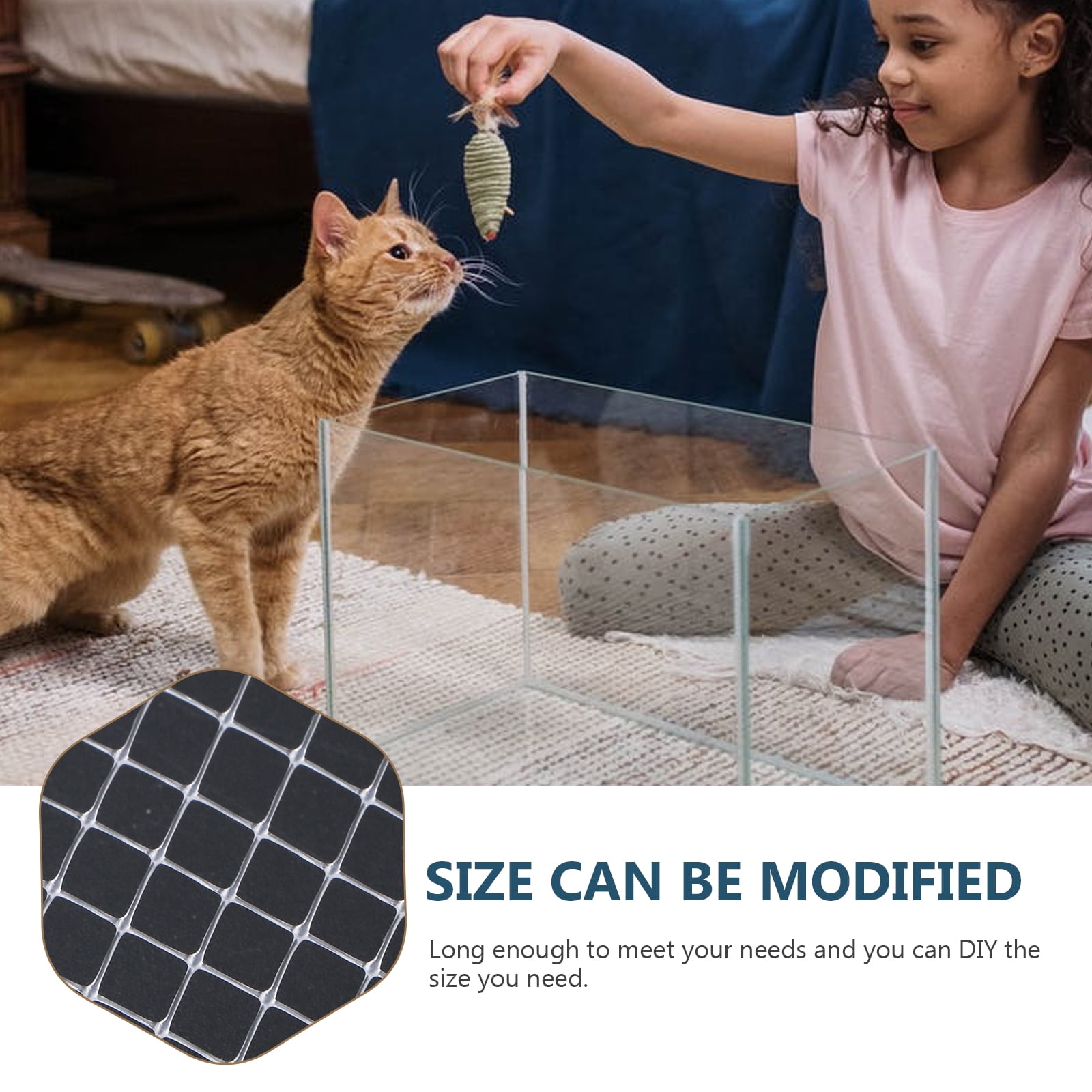 Net Fish Tank Cover Aquarium Anti Mesh Jumping Screen Netting Supplies Jump Largediy Cat