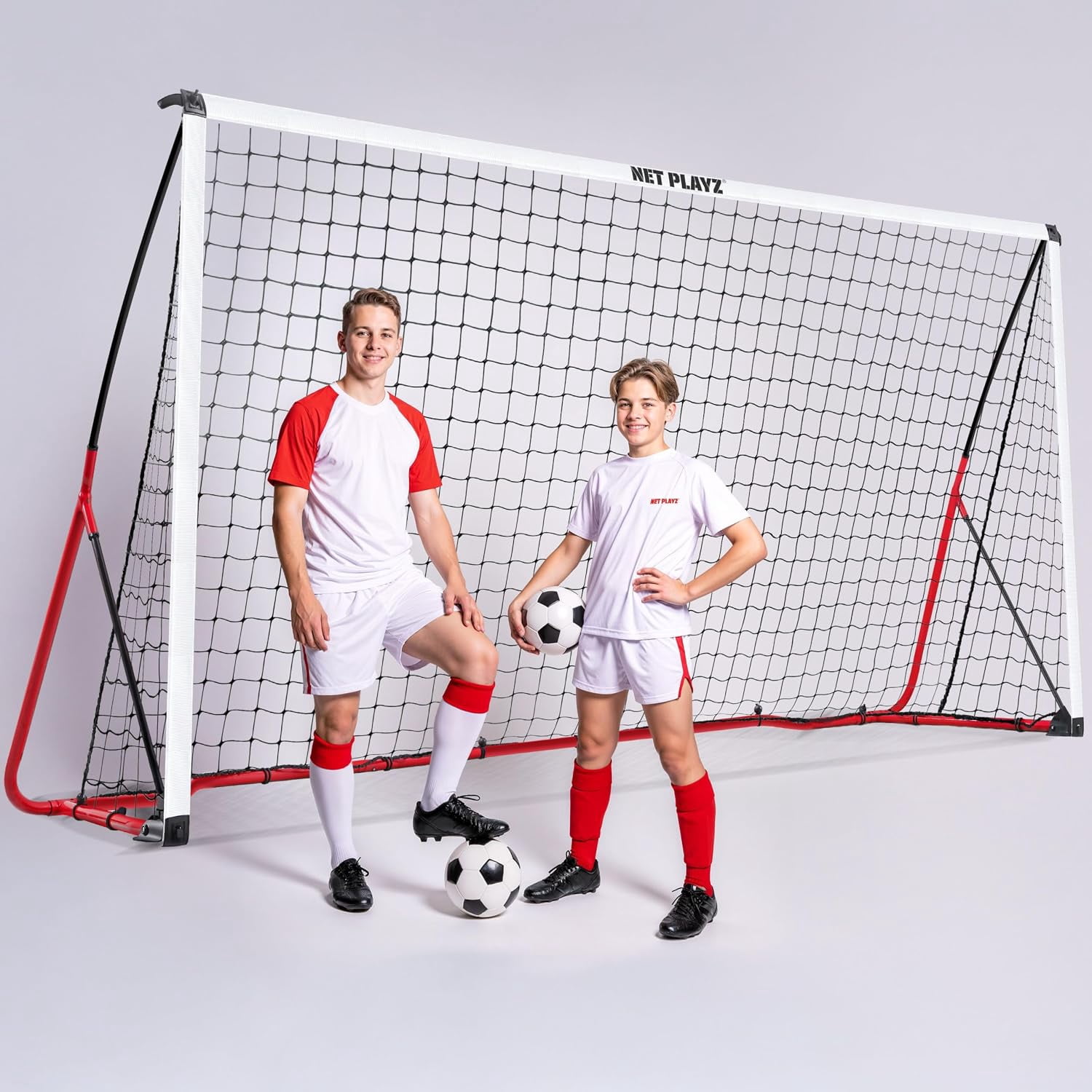 Net Playz 12x6 FT Portable Soccer Goal, 45-Ply Net, Quick Setup, Carry Bag