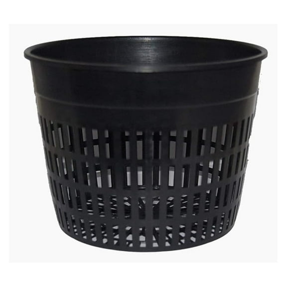 Net Pots 6 Inch - 12 Pack Heavy Duty Round Mesh Pots for Orchids, Hydroponics & Aeroponics - UV Resistant, Reusable Orchid Containers